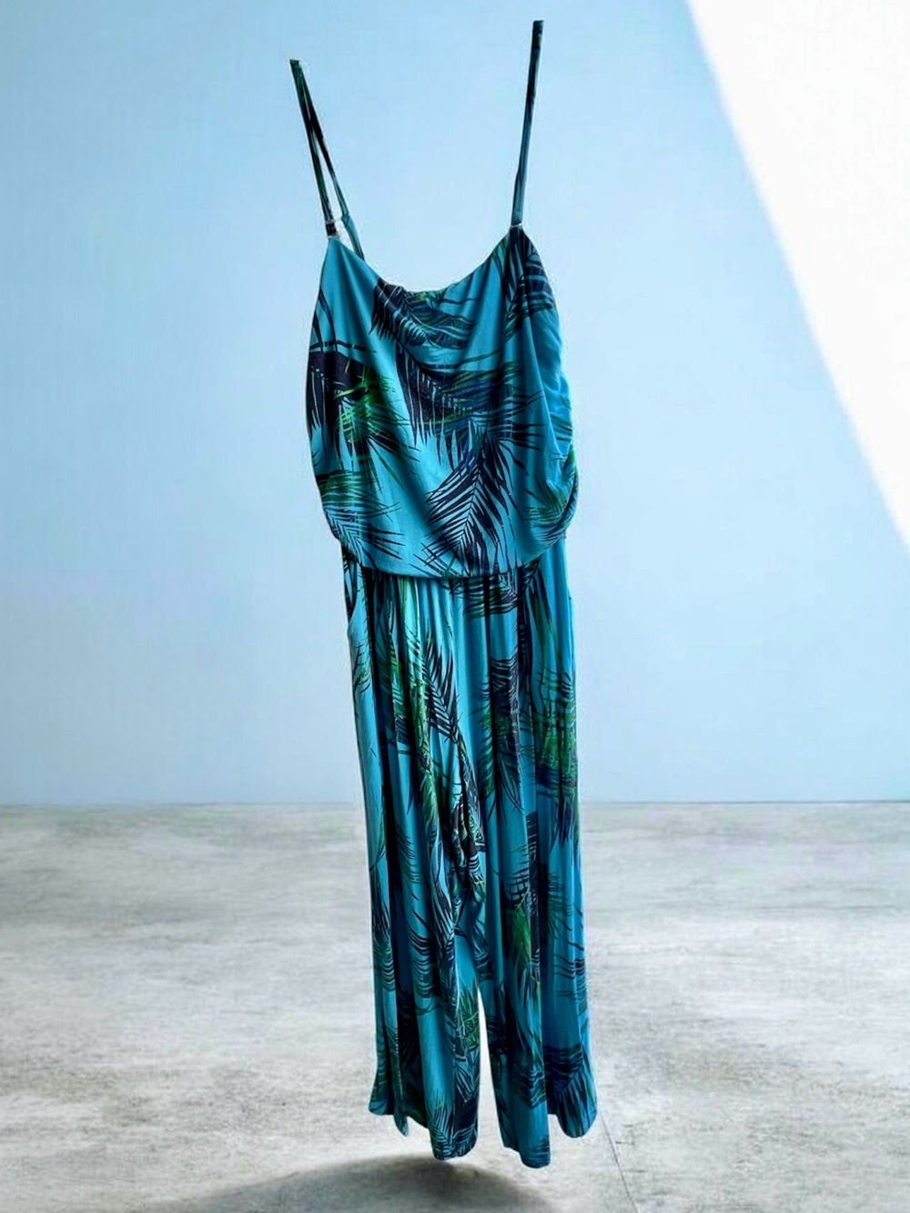 Boutique LP Tropical Print Wide-Leg Jumpsuit Large Petite - Picture 2 of 11